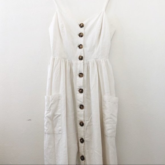 Urban Outfitters Linen Button Down Dress - Picture 4 of 6